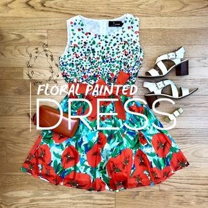 Floral Painted Dress